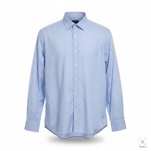 UNTUCKit Light Blue Dot-Print Dress Shirt